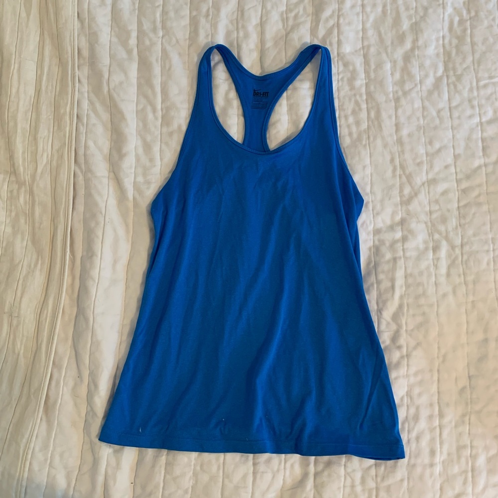 Blue nike tank top